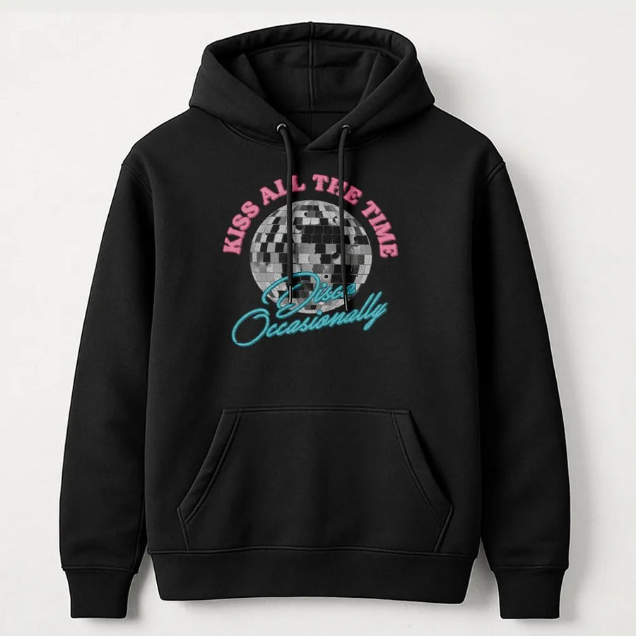 Disco Ball Hoodie | Retro Y2K Graphic Pullover | Cozy Cotton Blend | Gift for 90s Pop Concert Fan