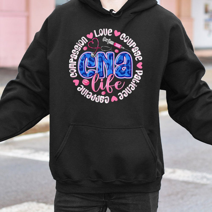 CNA Life Hoodie | Certified Nursing Assistant Gift | Cotton-Poly Premium Sweatshirt | Comfortable Medical Apparel for Nurses