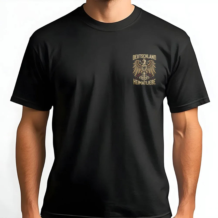 Deutschland T-Shirt | German Eagle Heimatliebe Crest | Premium Cotton Blend | Unisex Patriotic Gift for Germans