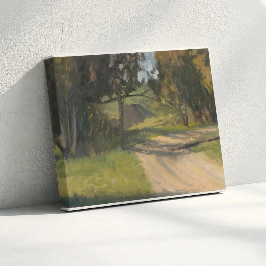 Forest Path Canvas Wall Art | Impressionist Landscape Painting | Premium Gallery Wrapped Canvas | Rustic Home Decor Gift