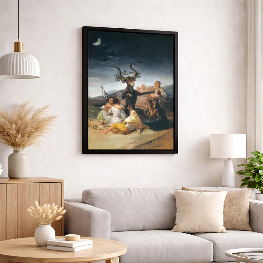 Witches' Sabbath by Francisco Goya | Fine Art Wall Decor | Gallery-Wrapped Canvas Print | Dark Academia Gothic Home Gift