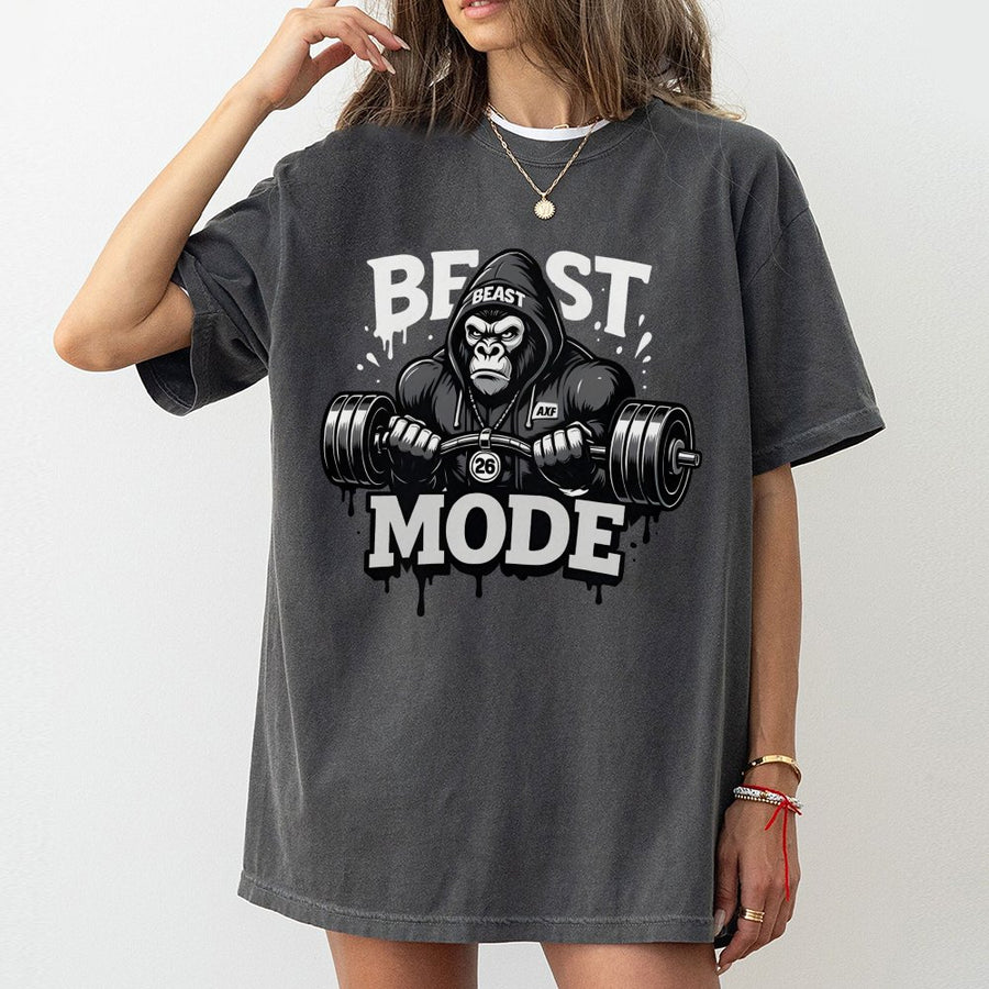 Beast Mode T-Shirt | Weightlifting Gorilla Gym Design | Premium 100% Cotton | Motivational Powerlifting Gift For Fitness Enthusiasts