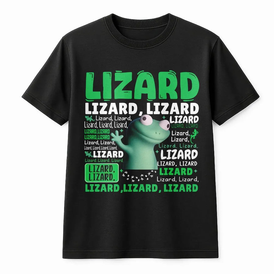 Lizard Meme Graphic T-Shirt | Funny Weirdcore Aesthetic Design | 100% Cotton Premium Tee | Unique Gift for Internet Culture Lovers