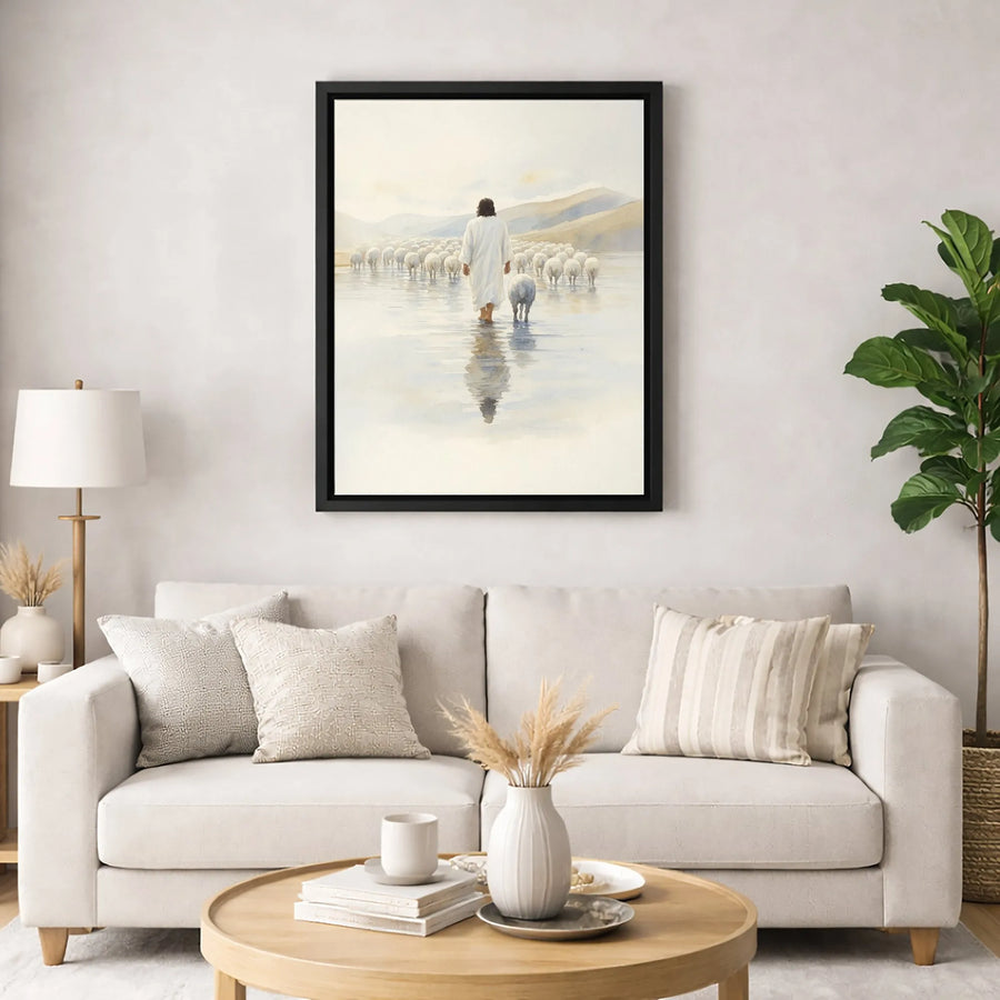 Jesus The Good Shepherd Canvas | Faith-Inspired Wall Art | Premium Fade-Resistant Print | Religious Home Decor & Spiritual Gift