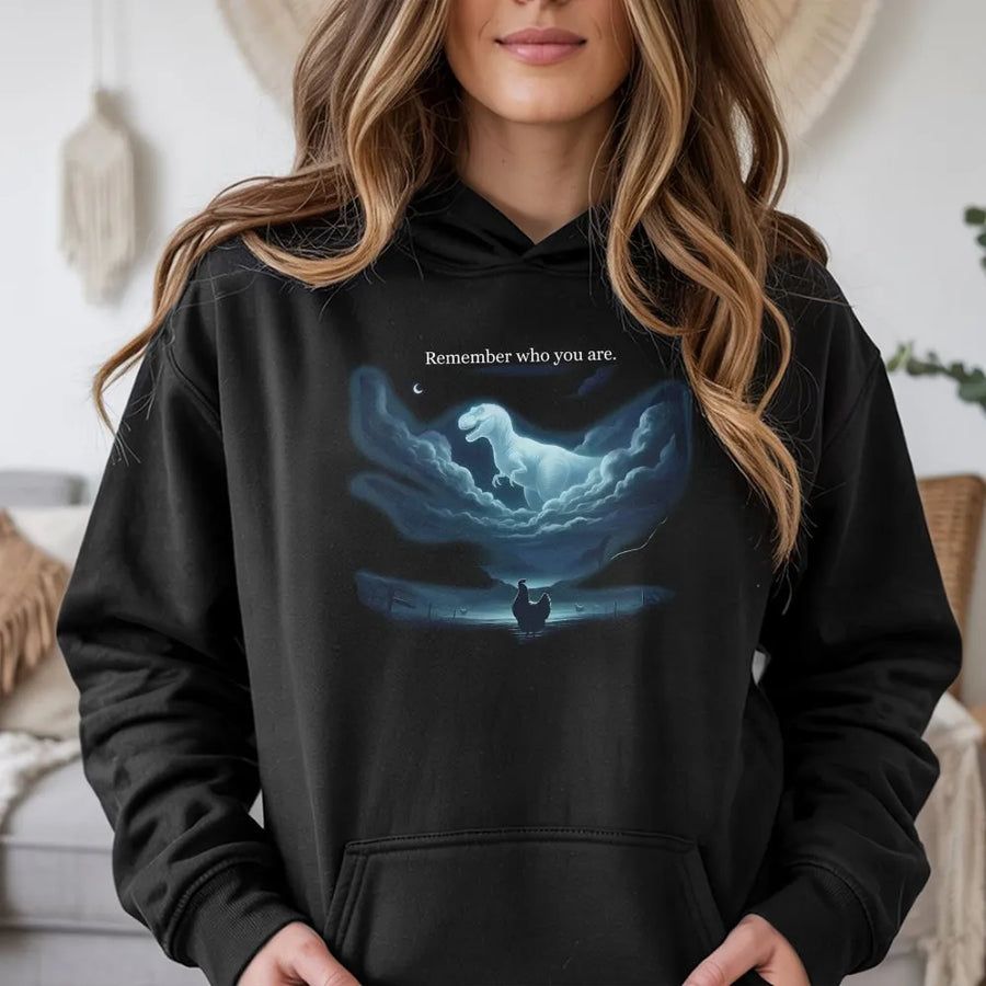 Chicken Dinosaur Hoodie | Funny Evolution Meme Graphic | Premium Soft Unisex Pullover | Unique Gift For Science Lovers And Paleontology Fans