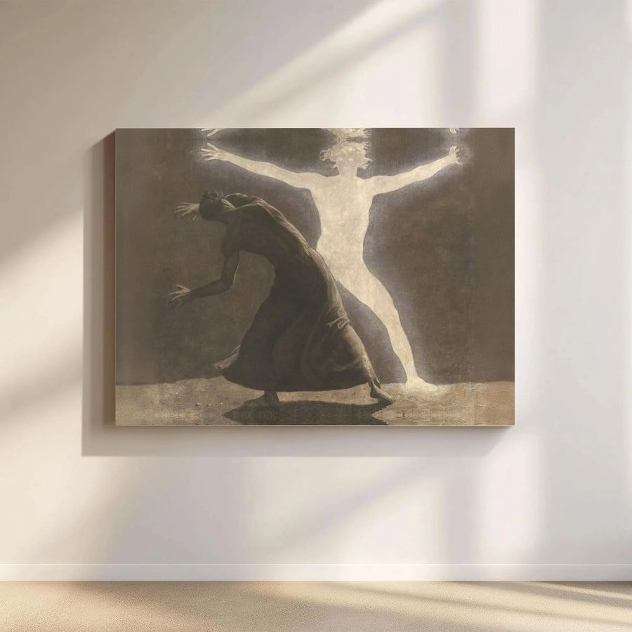 Soul and Body Abstract Canvas Print | Ethereal Figure Wall Art | 1.25-Inch Gallery Wrap | Premium Spiritual Home Decor for Living Room