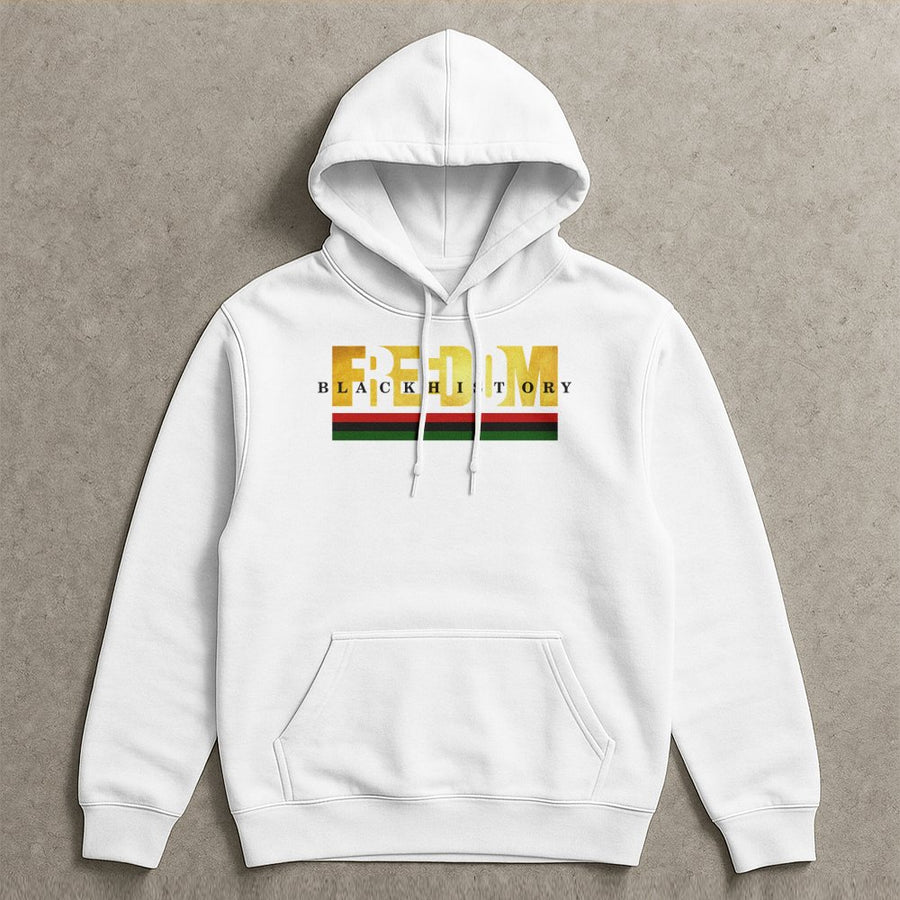 Freedom Black History Hoodie | Pan-African Flag Graphic | Premium Cotton Blend | Empowerment Gift for Men and Women