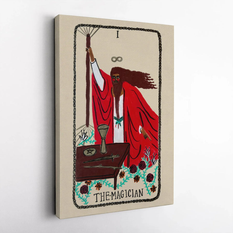The Magician Tarot Card Canvas Print | Esoteric Wall Art Decor | Premium 1.25" Gallery Wrap | Spiritual Home Office Gift for Occult Enthusiasts