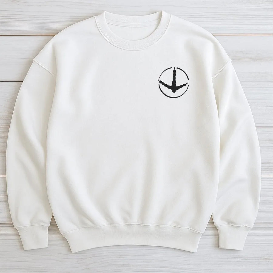 Turkey Track Sweatshirt | Minimalist Gobbler Footprint Logo | Soft Cotton Tee | Premium Gift for Hunter