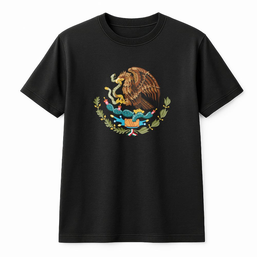 Mexico Eagle T-Shirt | Patriotic Mexican Coat of Arms Graphic | Premium Cotton Unisex Tee | Gift for Mexican Heritage and Culture Enthusiasts