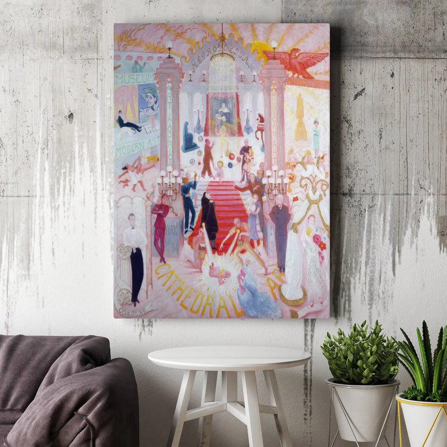 Florine Stettheimer Cathedrals of Art Vertical Canvas | Vintage 1942 New York Art Scene Print | Premium High-Resolution Wall Art | Collector's Gift