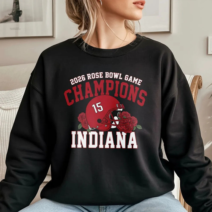 Indiana Football 2026 Rose Bowl Champions Sweatshirt, Indiana Team Players Sweatshirt, Iu Football Sweatshirt, Indiana Univers