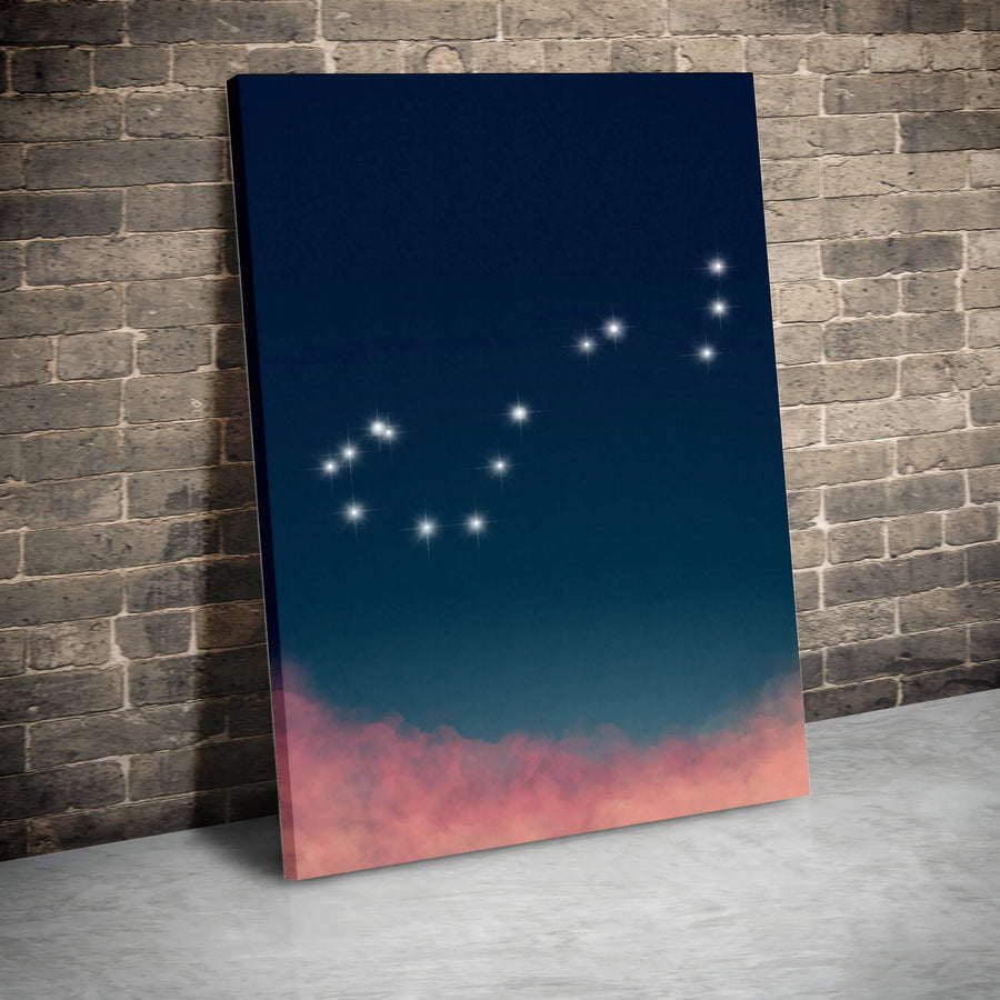 Scorpio Zodiac Sign Constellation Canvas Print | Night Sky Aesthetic Wall Art | Premium Gallery-Wrapped Decor | Birthday Gift for Astrology Lovers
