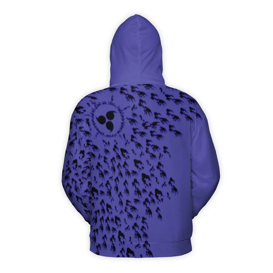 Anime Cursed Seal 3D Hoodie | All-Over Print Graphic Pullover | Brushed Fleece Polyester | Unisex Casual Streetwear Gift for Fans