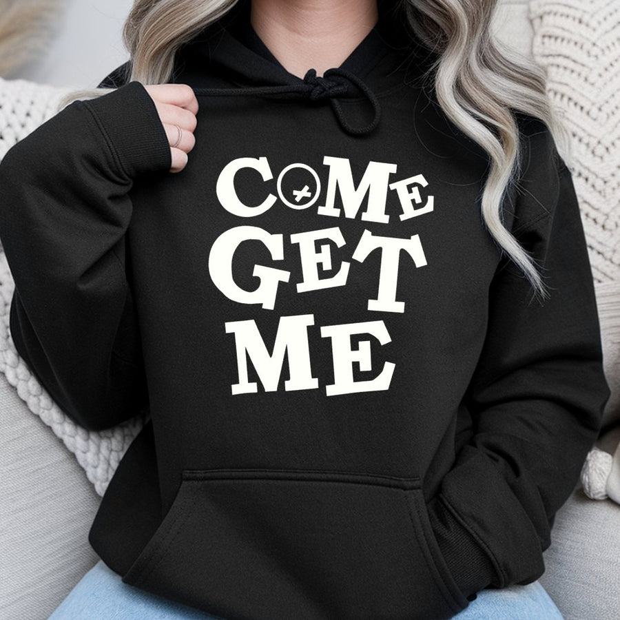 Come Get Me Hoodie | Racing Motocross Graphic Sweatshirt | Premium Cotton Blend Apparel | Biker Gift for Men and Women