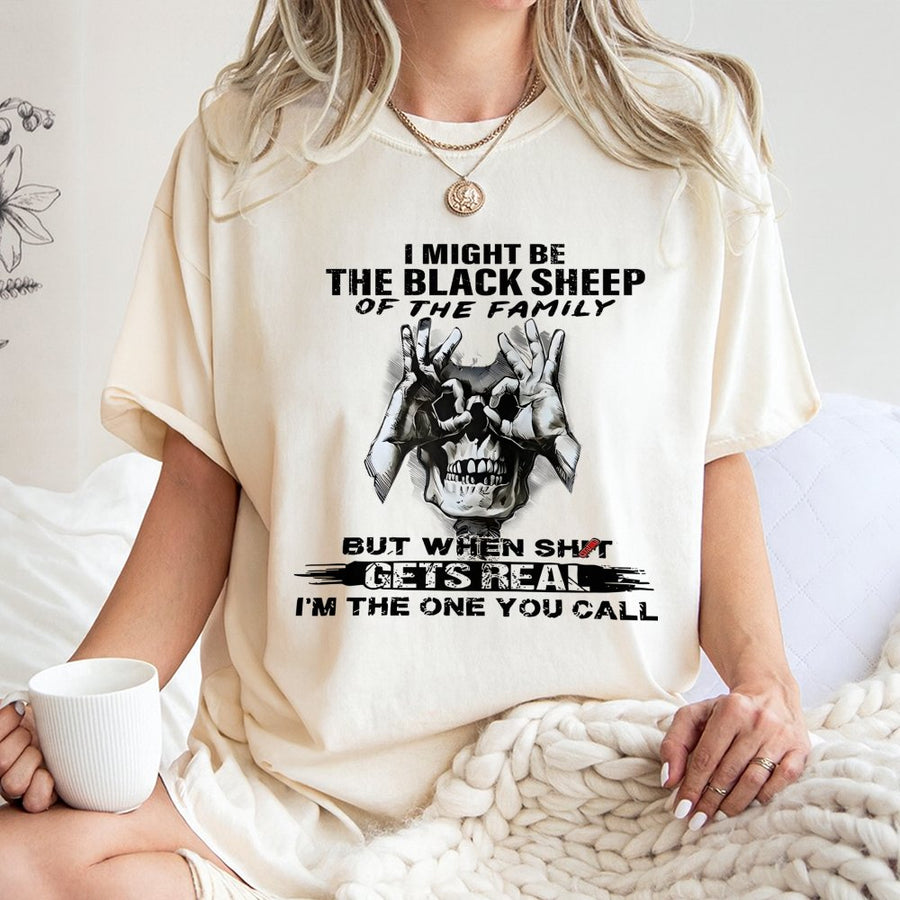 Black Sheep Family Skull T-Shirt | Edgy Graphic Print | 100% Cotton Premium Tee | Sarcastic Gift for Rebellious Men and Women