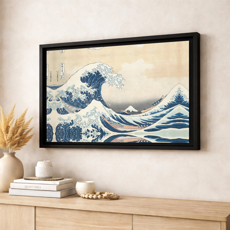 The Great Wave Off Kanagawa Canvas Art | Hokusai Japanese Wall Decor | Premium Fade-Resistant Print | Gallery Quality Office & Home Decor Gift