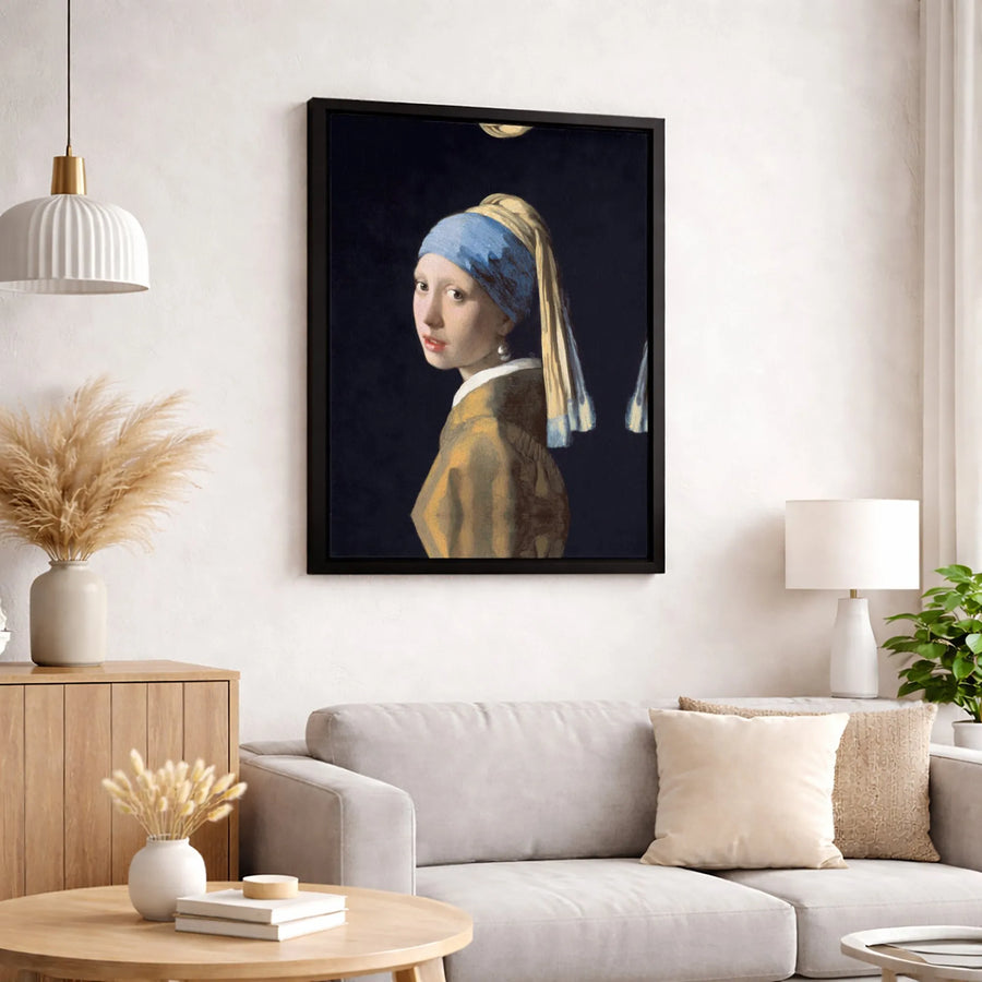 Girl With A Pearl Earring Canvas Print | Johannes Vermeer Masterpiece Wall Art | Gallery Wrapped Premium Quality | Classical Home Decor Gift