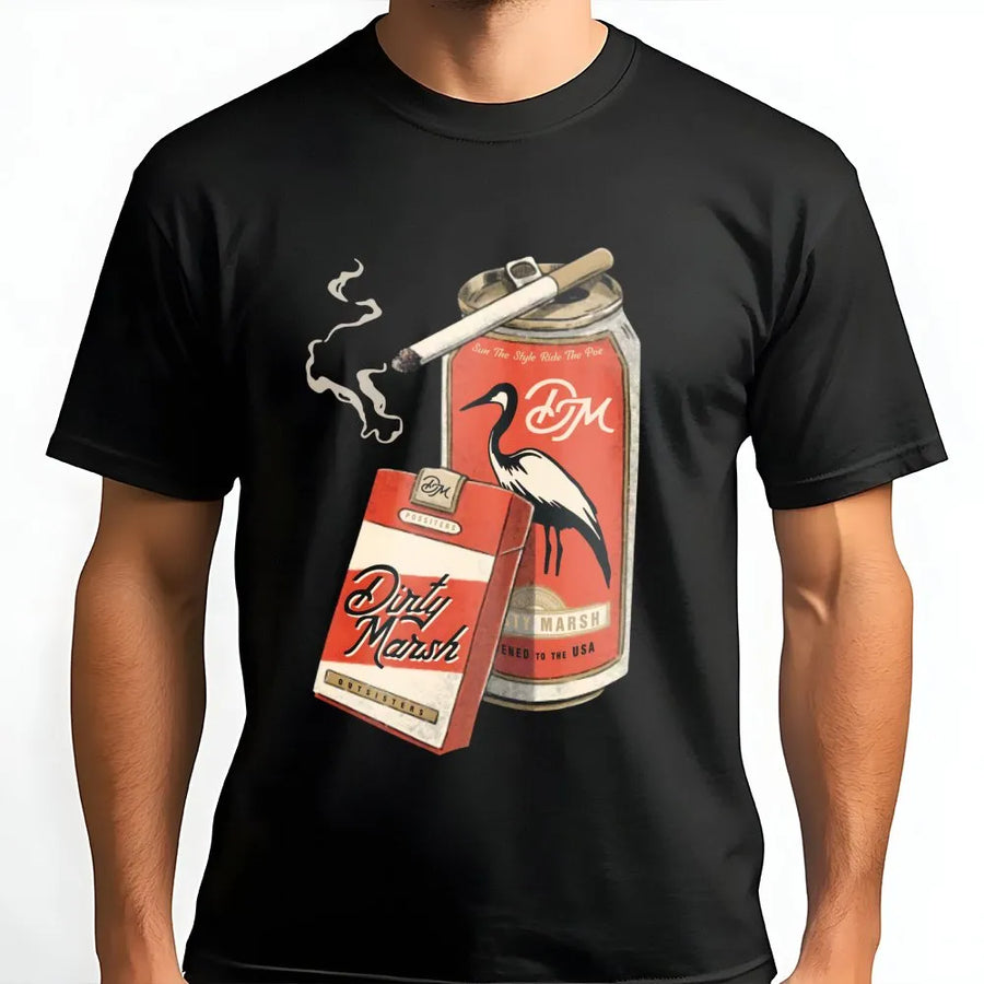 Dirty Marsh Hunting T-Shirt | Retro Outdoors Graphic Design | Premium Soft Cotton | Unique Wildlife Gift for Men and Women