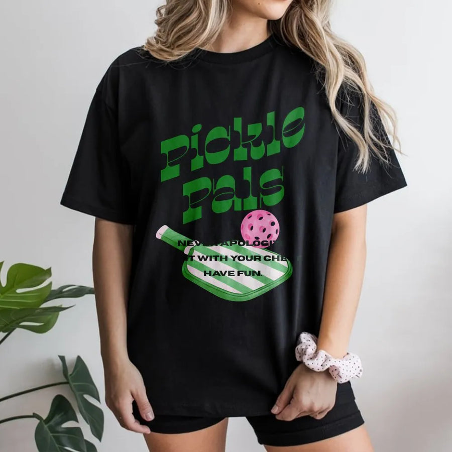 Pickleball Graphic T-Shirt | Pickle Pals Sport Design | Premium 100% Cotton Tee | Gift for Pickleball Player & Pickle Pals Club Member