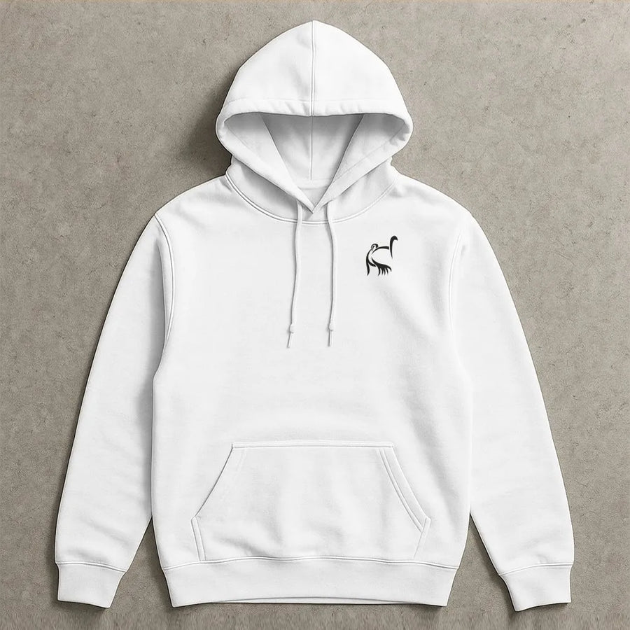 Minimalist Bird Hoodie | Abstract Crane Graphic Crewneck | Soft Cotton Blend Pullover | Unisex Modern Streetwear Gift