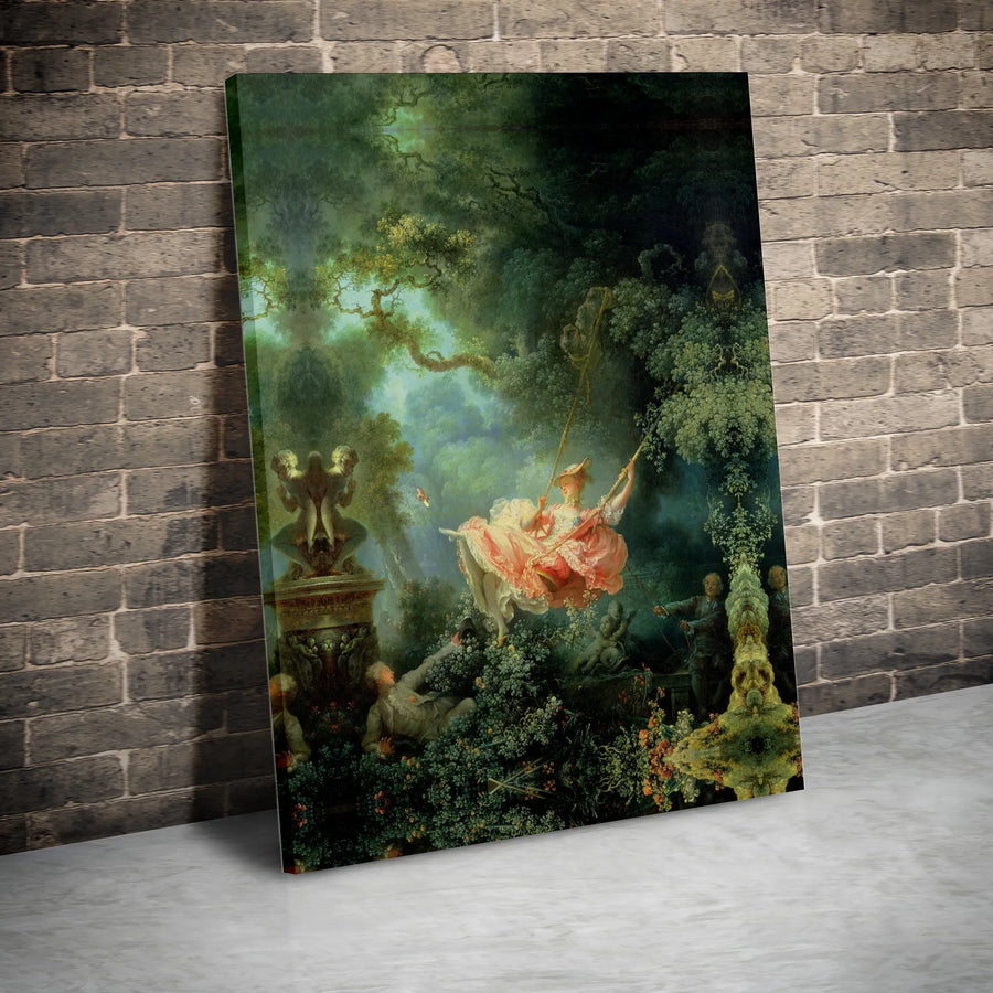 The Swing by Fragonard Wall Art | Rococo Masterpiece Fine Art Print | Premium Gallery-Wrapped Canvas | Classic Home Decor for Art Lovers
