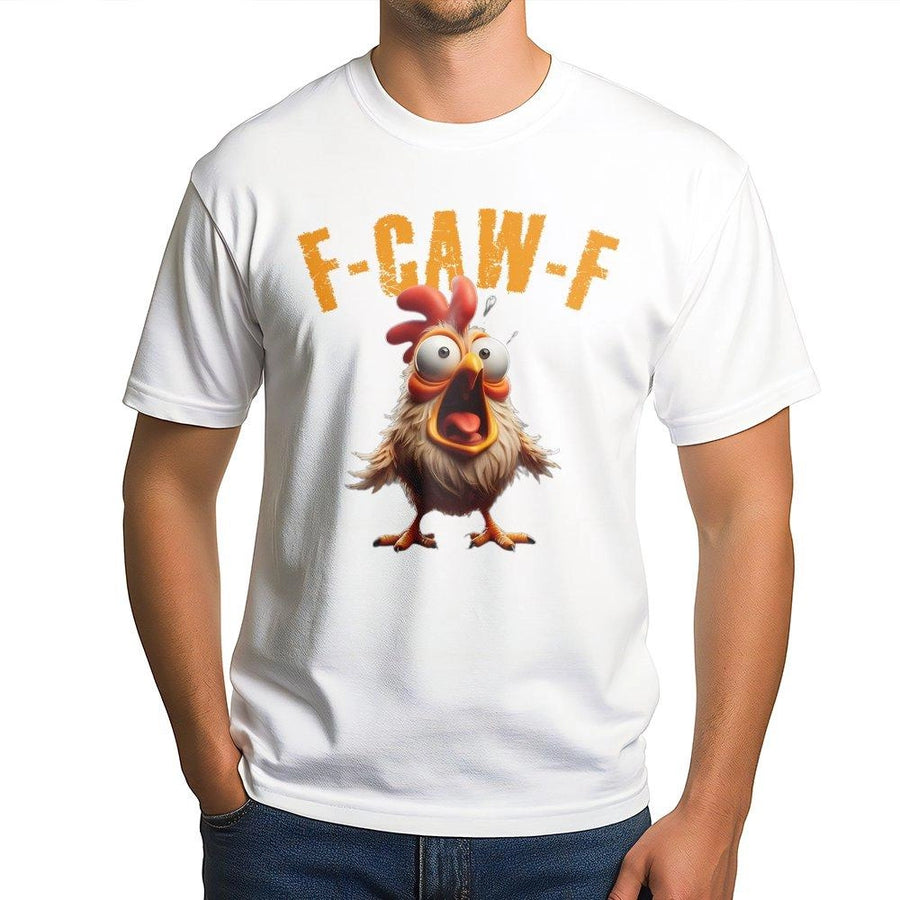 Funny Chicken T-Shirt | Screaming Rooster Graphic Cartoon Design | Premium 100% Cotton Tee | Gift for Poultry Lovers & Farm Animal Enthusiasts