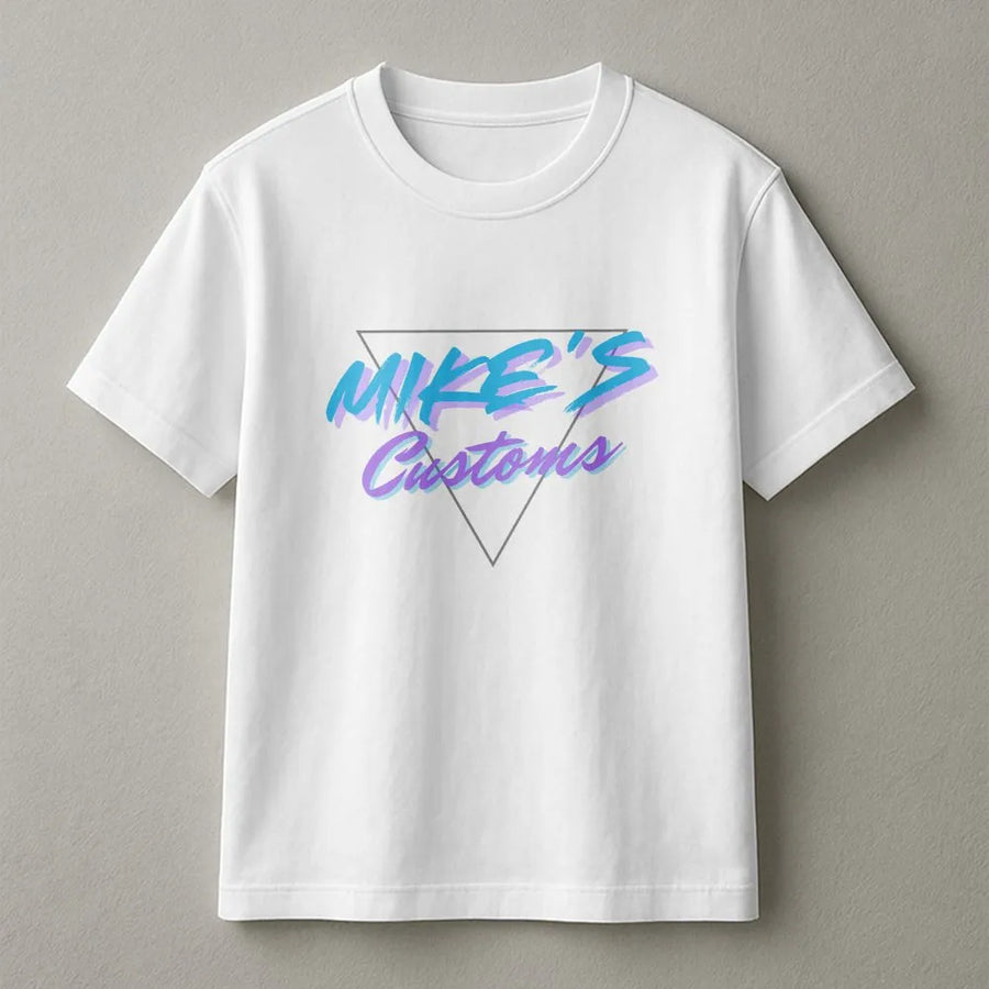 Retro 80s Triangle Logo Graphic T-Shirt | Vaporwave Aesthetic Streetwear | 100% Premium Cotton | Unisex Gift for Men and Women