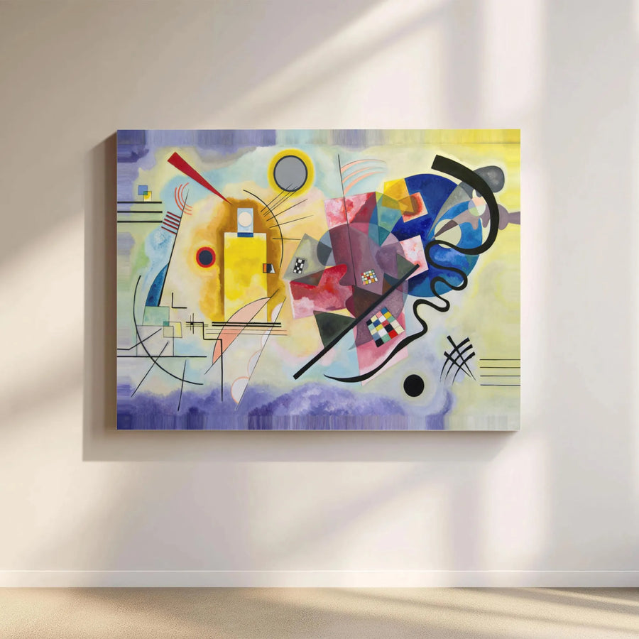 Kandinsky Yellow Red Blue Canvas Print | Famous Abstract Artwork Reproduction | Premium Gallery Wrapped Wall Art | Modern Home & Office Decor Gift