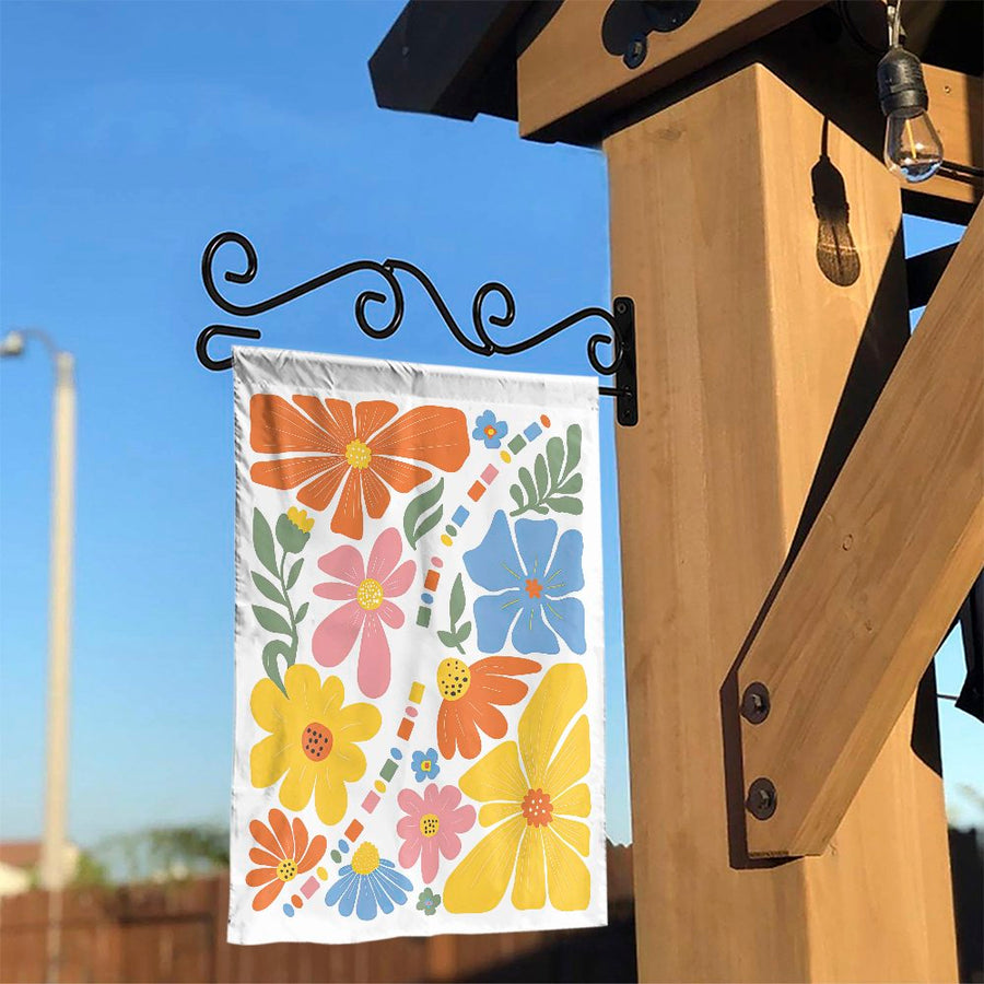 Floral Garden Flag | Vibrant Boho Flower Outdoor Decor | Weather-Resistant Premium Polyester | Housewarming Garden Gift for Home and Yard