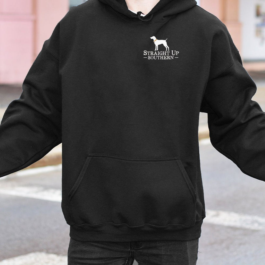 Straight Up Southern Dog Hoodie | Minimalist Beagle Graphic | Soft Cotton-Blend Premium Quality | Gift for Hunting and Country Lifestyle Fans