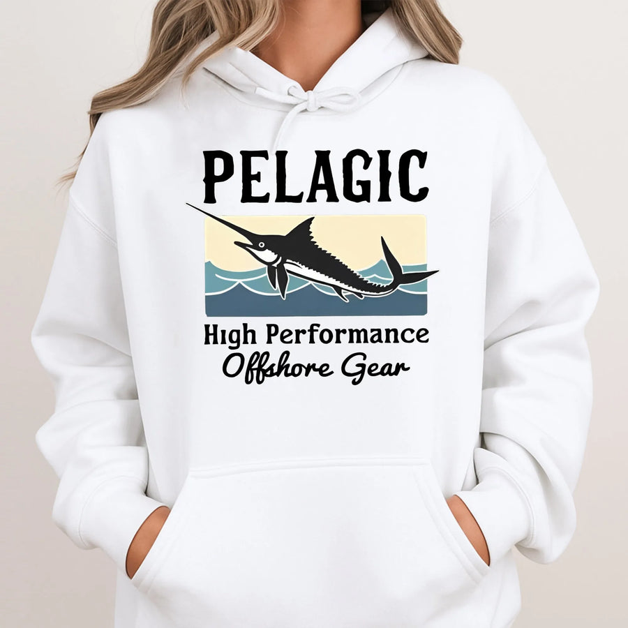 Sailfish Fishing Hoodie | Pelagic Offshore Graphic Design | Premium Cotton Blend | Gift For Deep Sea Anglers & Fishermen