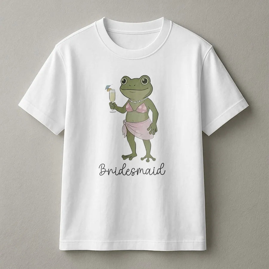 Bridesmaid Frog T-Shirt | Funny Bachelorette Party Sweatshirt | Soft Cotton Blend Pullover | Humorous Wedding Gift for Bridal Party
