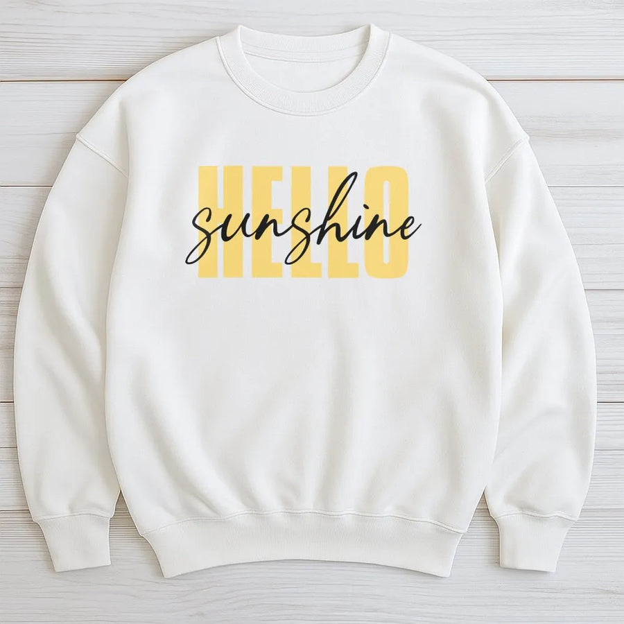 Hello Sunshine Shirt | Cute Summer Graphic Tee with Sunny Vibe | Premium 100% Cotton Top | Beach Trip & Family Vacation Outfit Gift