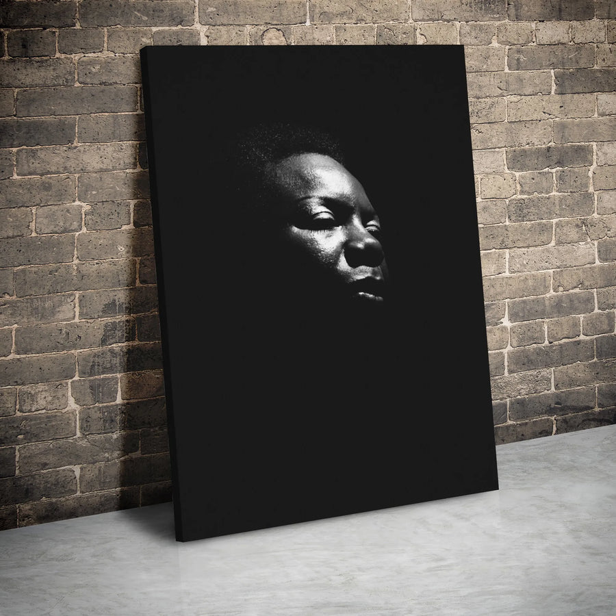 Black And White Portrait Wall Art | Dramatic Fine Art Photography Canvas | 1.25 Inch Gallery Wrap | Modern Minimalist Home Decor Gift