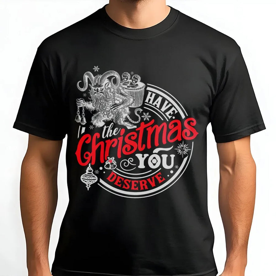 Krampus Christmas T-Shirt | Funny Sarcastic Holiday Graphic | Premium Cotton Unisex Tee | Gift for Anti-Christmas Lovers