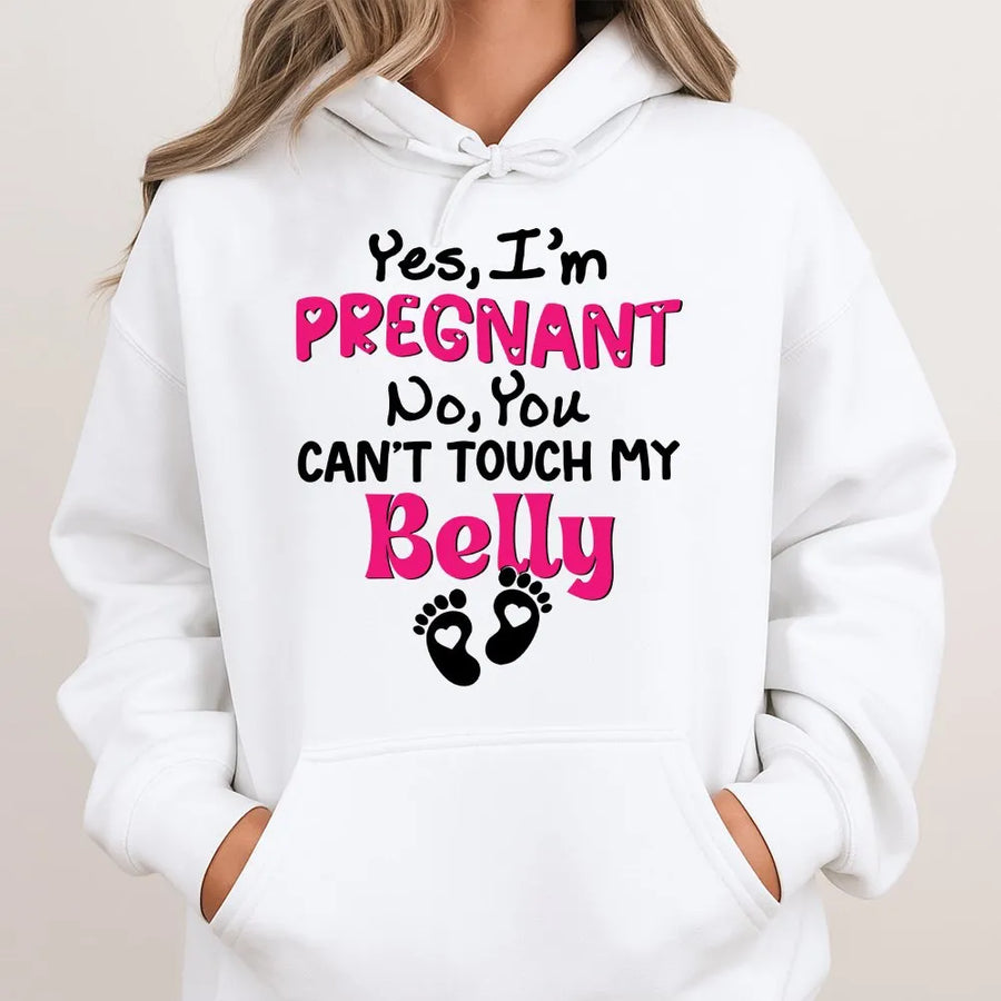 Pregnant Hoodie | Funny Maternity Quote Graphic | Premium Cotton Blend | Gift for Expecting Mom Baby Shower