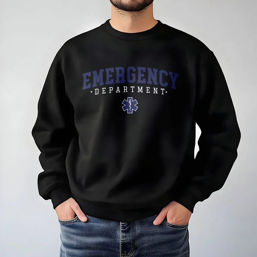 Emergency Department Sweatshirt | ER Nurse Professional Aesthetic | Premium Cotton Blend | Gift for Doctor Healthcare Worker Medical Student