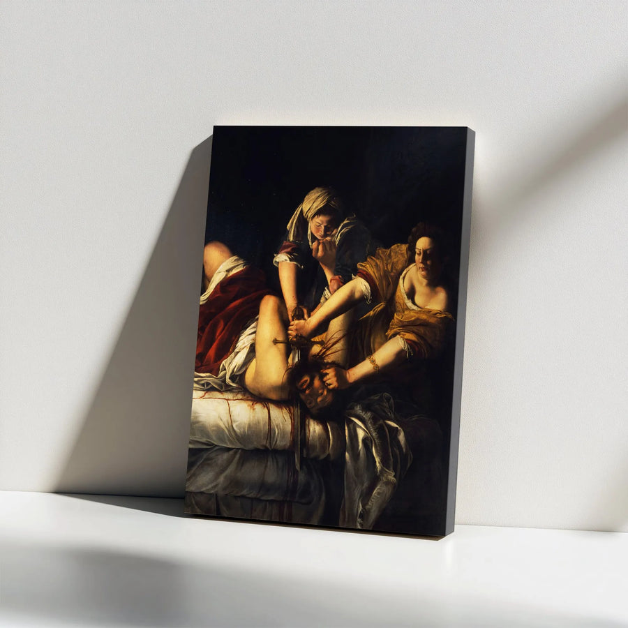 Judith Beheading Holofernes Canvas Print | Artemisia Gentileschi Painting Reproduction | Premium Gallery Wrap | Collector's Baroque Art for Home Decor