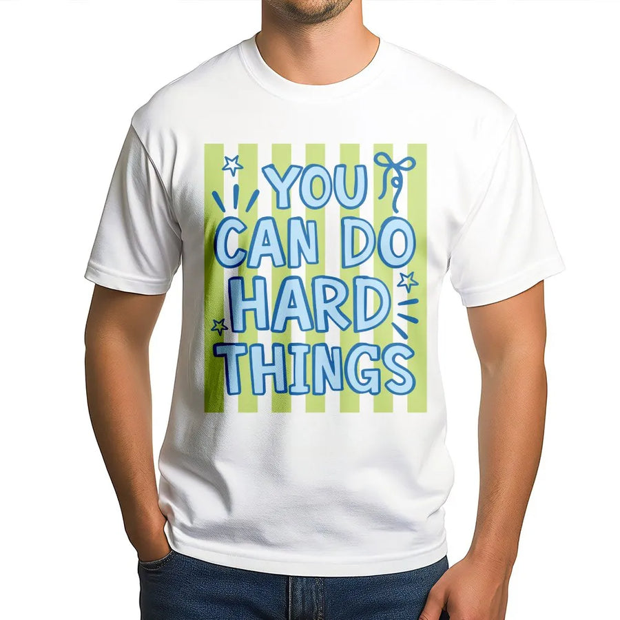 Testing Day Shirt | You Can Do Hard Things Motivational Quote | Soft Cotton Tee | Teacher Team Gift for State Testing