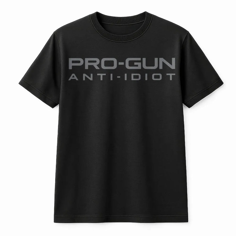 Pro-Gun Anti-Idiot T-Shirt | Second Amendment Graphic Tee | Premium Cotton Casual Wear | Patriotic Gift for Gun Rights Supporters