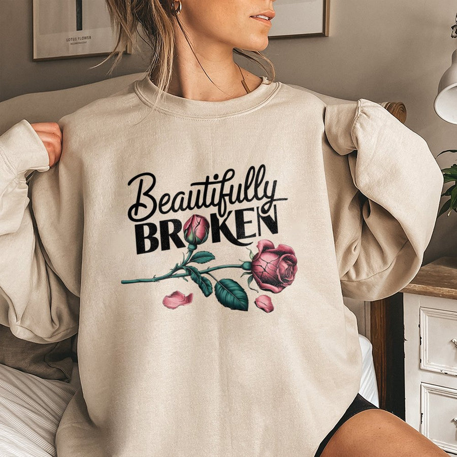 I Am Not Okay But Its All Gonna Be Alright Sweatshirt | Trendy Mental Health Quote Apparel | Soft Cotton-Blend Fleece | Gift For Her And Him