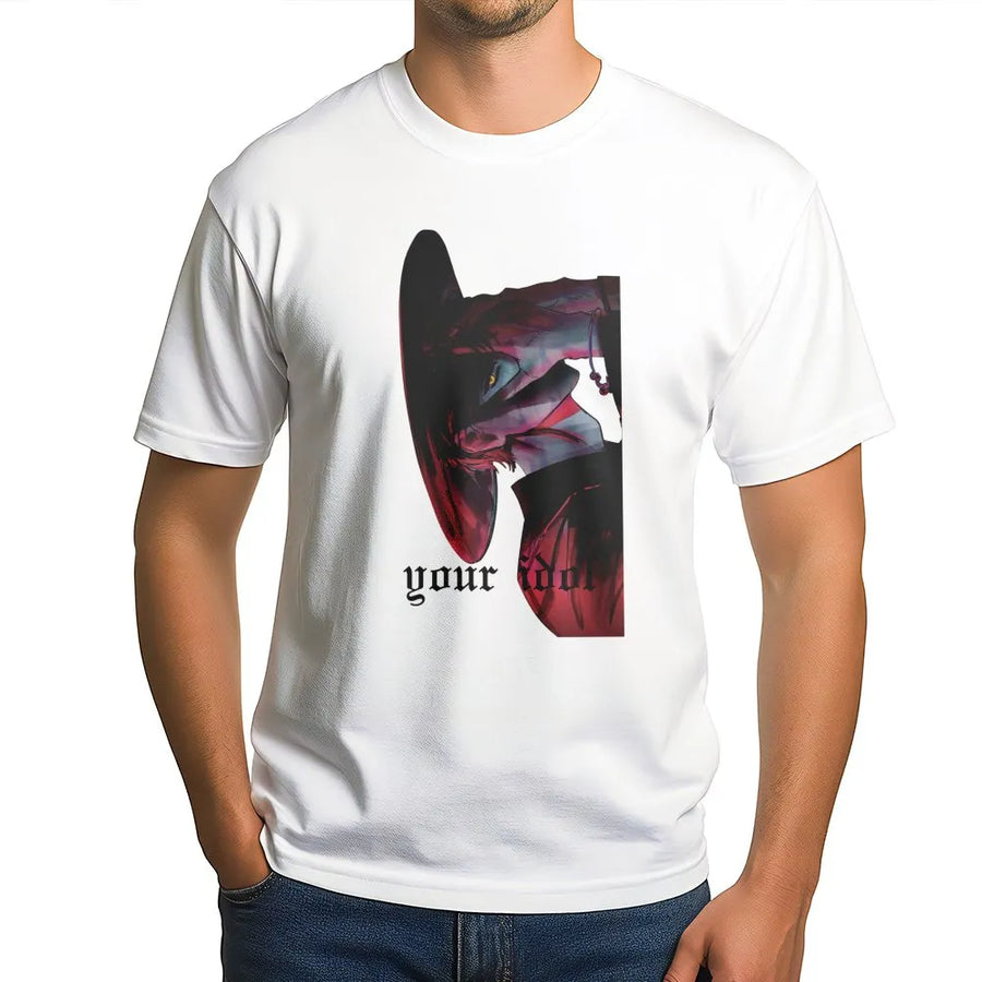 Your Idol Anime Graphic T-Shirt | Dark Aesthetic Demon Hunter Design | Premium Cotton Unisex Tee | Gift for Manga and Otaku Fans