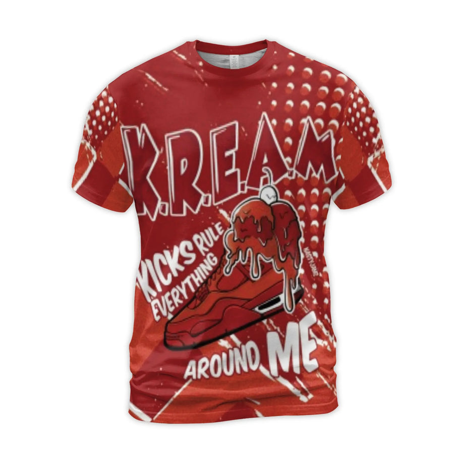 Sneakerhead 3D T-Shirt | Kream Kicks Graphic Print | Premium Jersey Polyester Blend | Urban Streetwear Gift for Men
