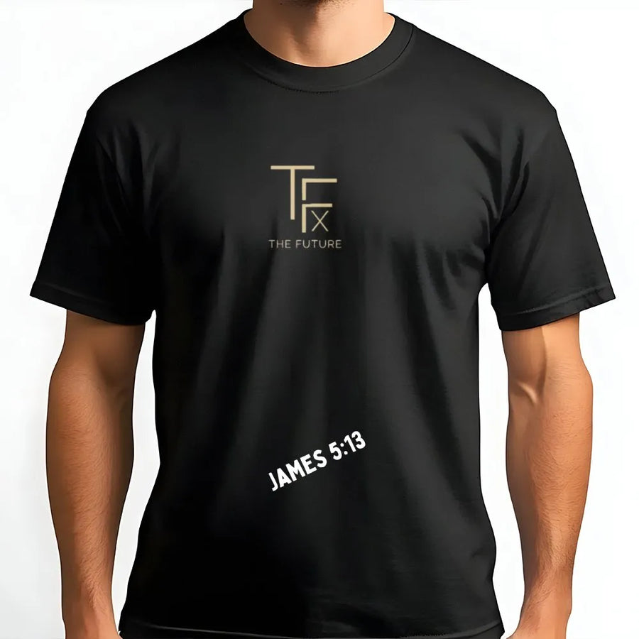 James 5:13 Bible Verse T-Shirt | Minimalist Christian Graphic Tee | Premium 100% Cotton Apparel | Inspirational Faith Gift for Believers