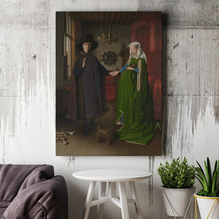 Arnolfini Portrait by Jan van Eyck | Renaissance Art Gallery Print | 1.25-inch Thick Premium Canvas | Fine Art Gift for History Lovers