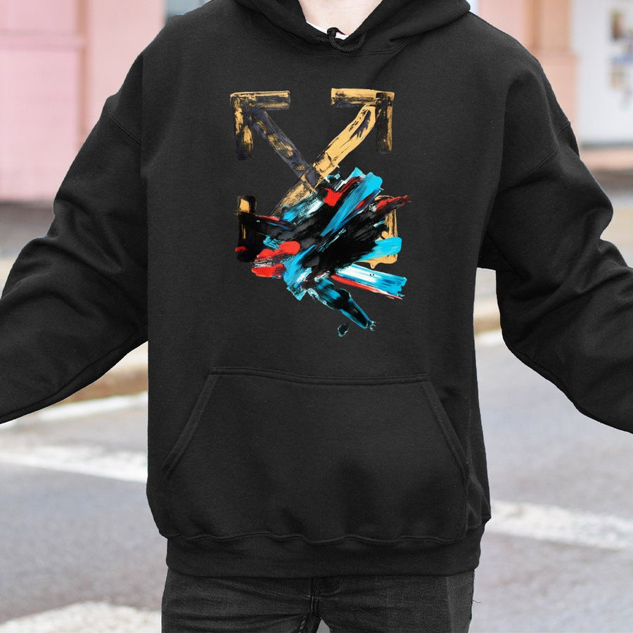 Abstract Archer Hoodie | Sagittarius Zodiac Graphic | Cotton-Blend Premium Quality | Artistic Astrology Gift for Men and Women