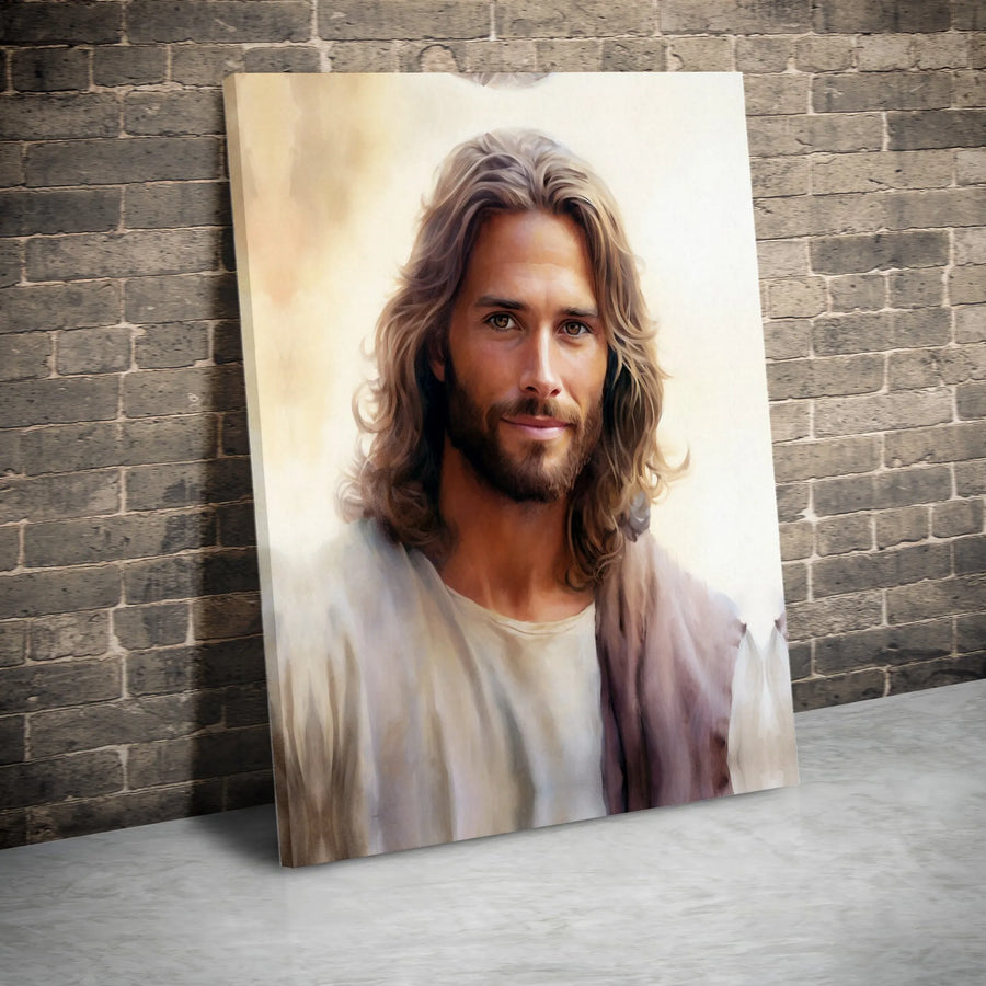 Jesus Christ Portrait Canvas | Religious Wall Art | Premium Fade-Resistant Print | Spiritual Home Decor Gift