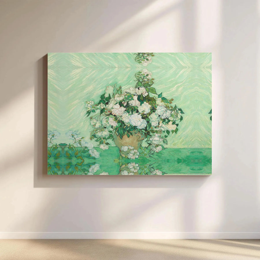 Vase With White Roses Canvas | Vincent van Gogh Fine Art Print | Gallery-Quality 1.25-Inch Profile | Classic Impressionist Home Decor Gift