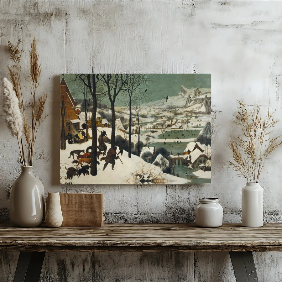 The Hunters In The Snow Canvas Print | Pieter Bruegel The Elder Fine Art | Premium Gallery-Wrapped Wall Decor | Winter Landscape Gift For Art Lovers